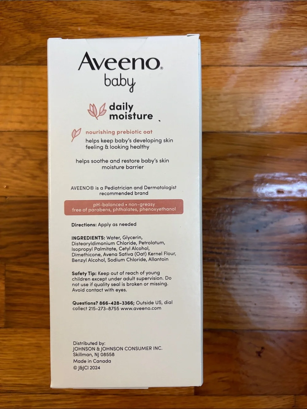 Aveeno Baby Daily Moisture Lotion w/ Prebiotic Oat - New, Sealed Value Pack of 2